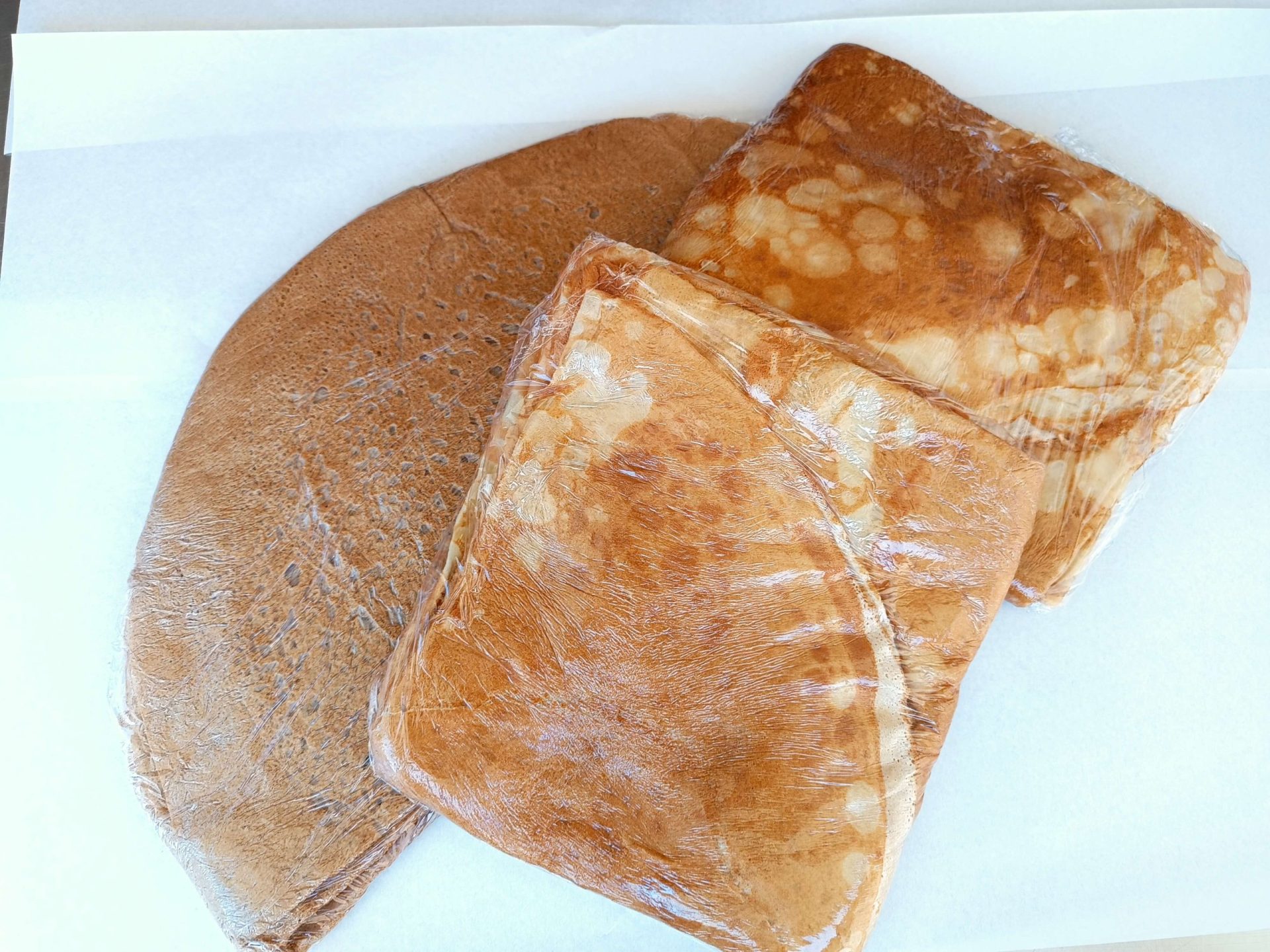 vente à emporter de crêpes nature à garnir chez soi