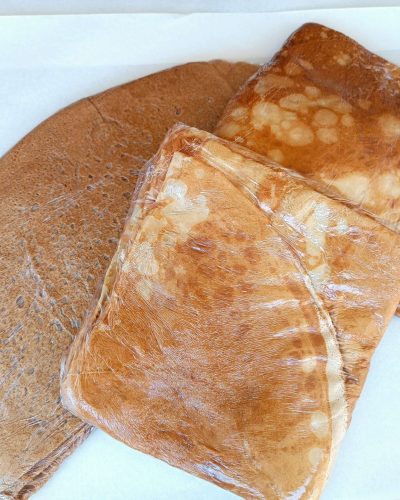 vente à emporter de crêpes nature à garnir chez soi